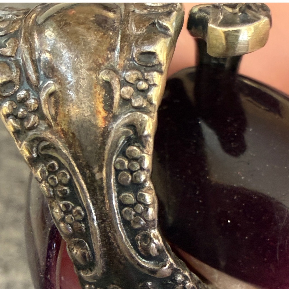 Vintage 1881 Rogers Onedia Silver Plate Spoon Ring Floral Scroll 4.5 Cottage‎ - Picture 6 of 10